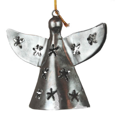 Dekoanhänger Engel aus Metall silber