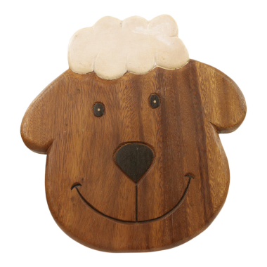 Krukje hout schaap naturel