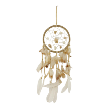 Dreamcatcher shell/feathers beige