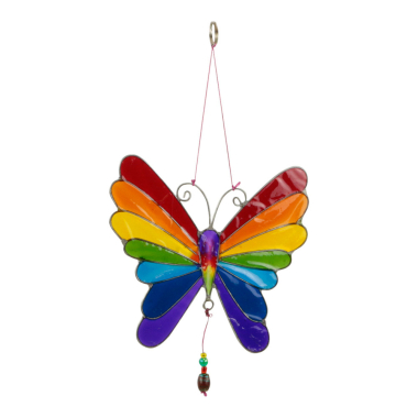 Mobile resin butterfly rainbow