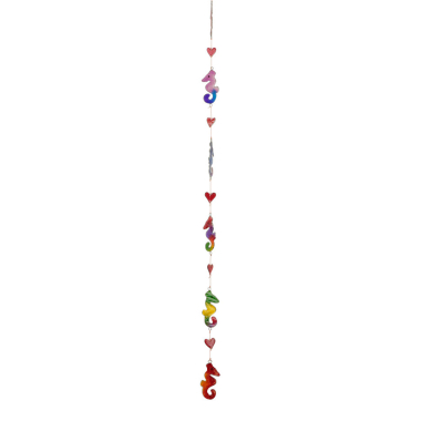 Mobiel resin zeepaard 5 meerkleurig