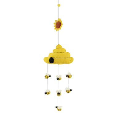 Mobile Filz-Sonnenblume/Bienenstock/Bienen