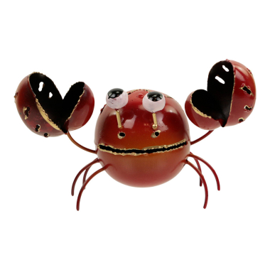 Statue metal crab red
