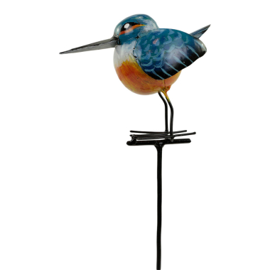 Gartenspieß Eisvogel aus Metall