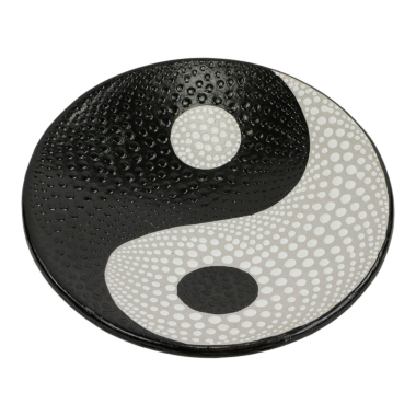 Bowl terracotta dots yin yang S