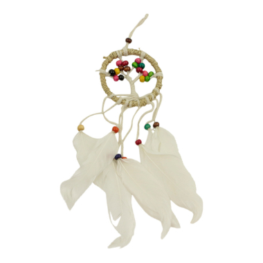 Traumfänger Lebensbaum mit farbigen Perlen S