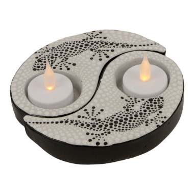 Tea light holder gecko dots