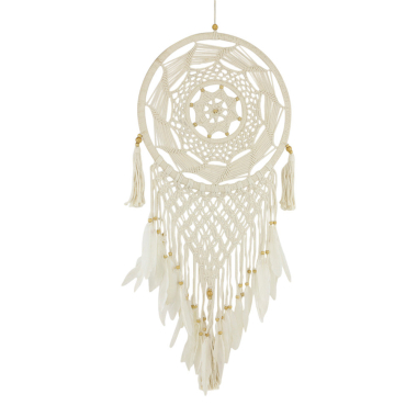 Traumfänger gehäkelt/Federn/Quasten L