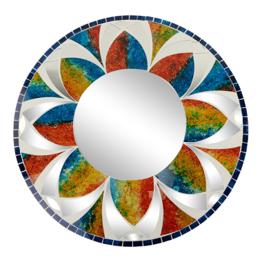 Mirror mosaic flower multicolour