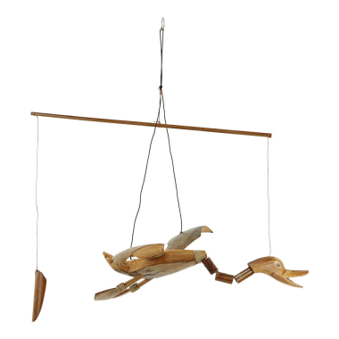 Windchime bamboo duck shape natural