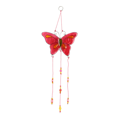Mobile resin butterfly pink