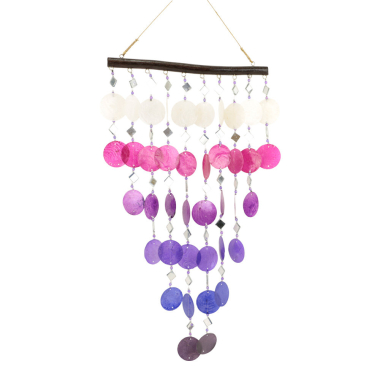 Hanger capiz/mirrors shades of purple