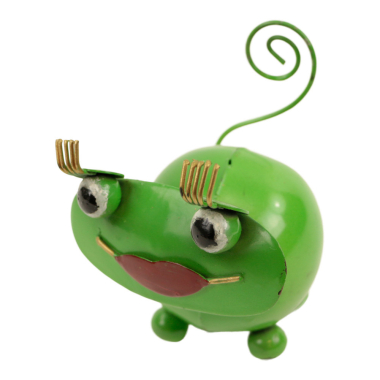 Metallkartenhalter Froschdame dunkelgrün