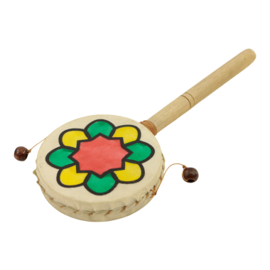 Draaitrommel bloem groen/geel