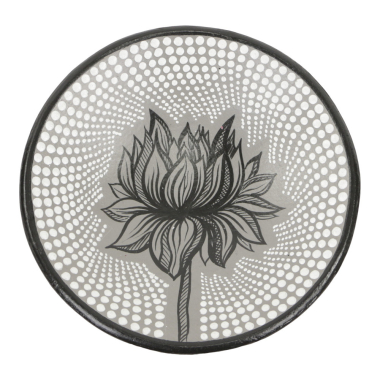 Bowl terracotta dots lotus S