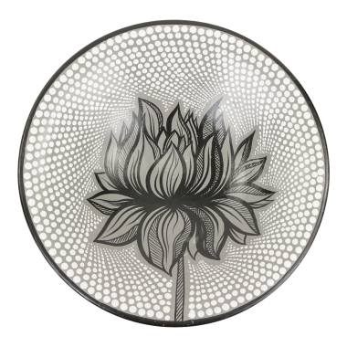 Bowl terracotta dots lotus XL