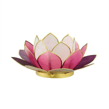 Teelichthalter Capiz Lotus warm