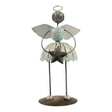 Beeld metaal engel jurk/ster mint M