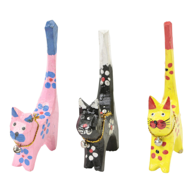 Ringhouder hout kat assorti