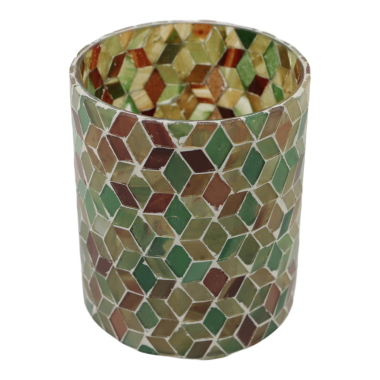 Teelichthalter grünes Mosaik M
