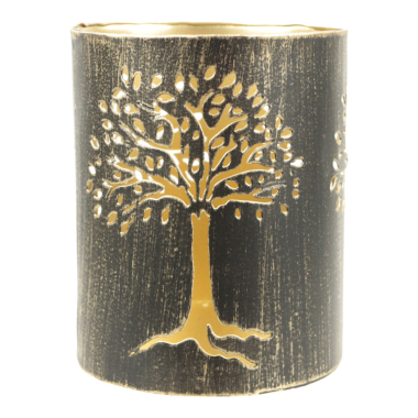 Waxinelichthouder metaal tree of life