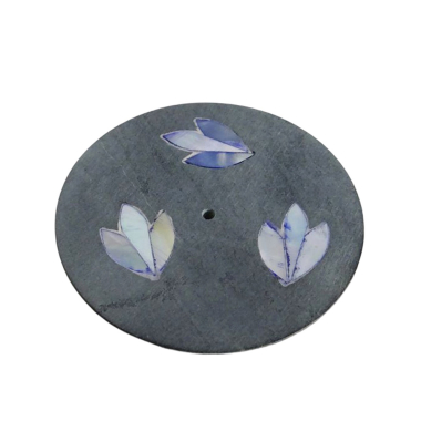 Incense holder palewa/pearl 3 flowers