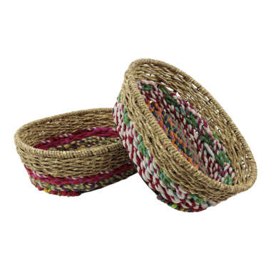 Mand sari gerecycled ovaal assorti M