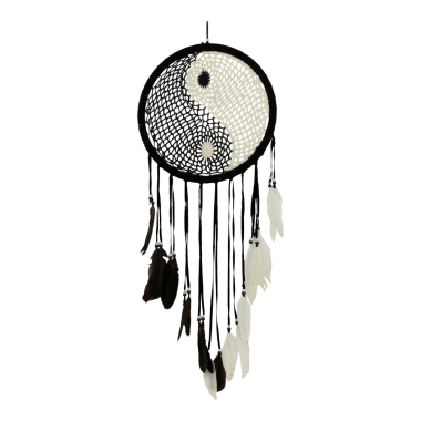 Dreamcatcher crochet/feathers yin yang