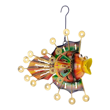 Ornament metaal vis cirkels oranje