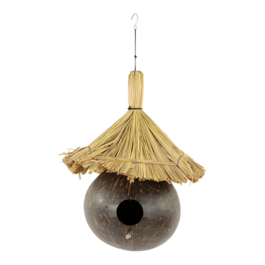 Birdhouse coconut grass roof