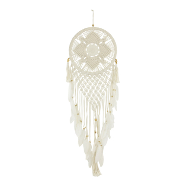 Dreamcatcher macrame flower cream