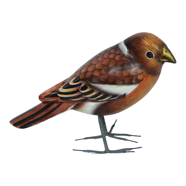 Beeld hout vogel mus op tak