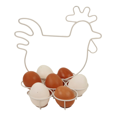 Egg holder metal chicken