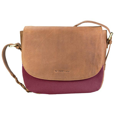 Schoudertas geitenleer bordeaux