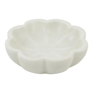 Schaal marmer lotus bloem S