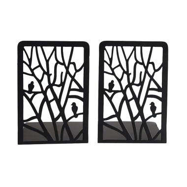 Boekensteun metaal vogels takken