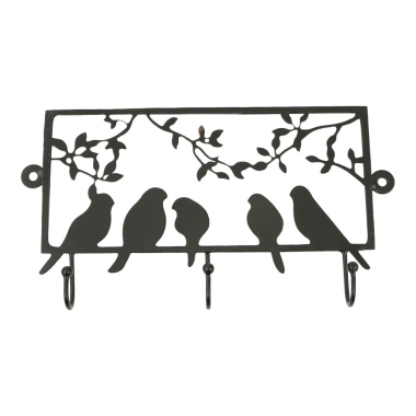 Sleutelrek metaal zittende vogels