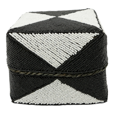 Offermand zwart/wit driehoek L