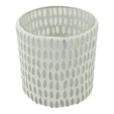 Tea light holder glass stripes