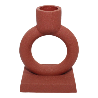 Candle holder terracotta round