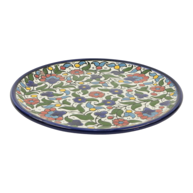 Bord keramiek floral meerkleurig S