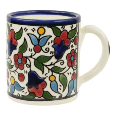 Mok keramiek floral meerkleurig S