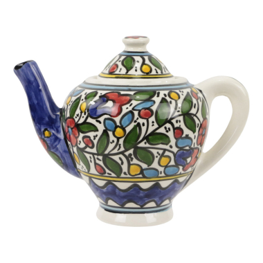 Theepot keramiek classic floral meerkleurig
