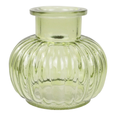 Vaas glas rond strepen groen