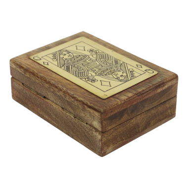 Spel doos hout kaartspel design