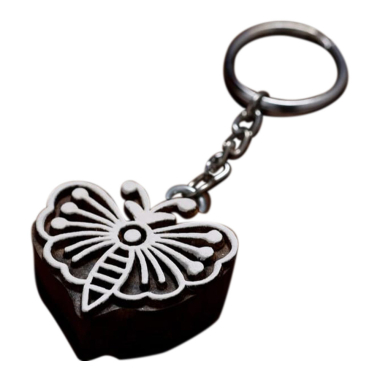 Sleutelhanger hout vlinder