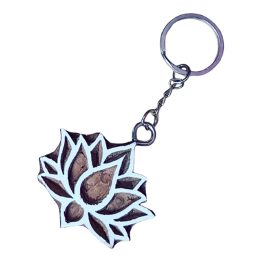 Sleutelhanger hout lotus
