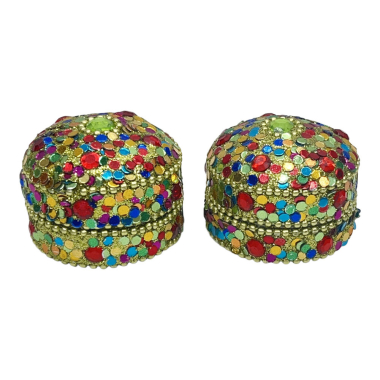 Pillendoos lakh rond goud set 2