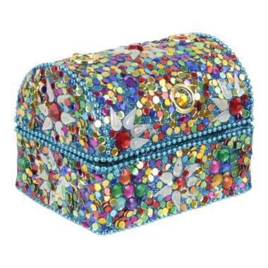 Pillendoos lakh schatkist blauw