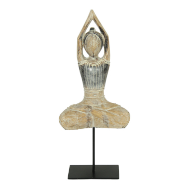 Beeld hout yoga op standaard naturel